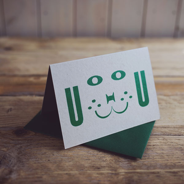 Bow Wow letterpress card